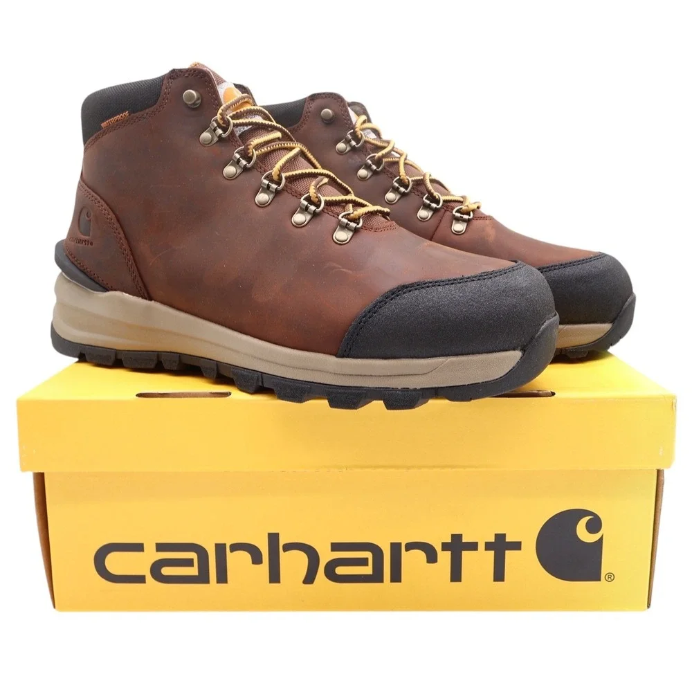 Carhartt Modern Gilmore Work Boots Mens 11W Brown Leather Alloy Toe NWT FH5550-M